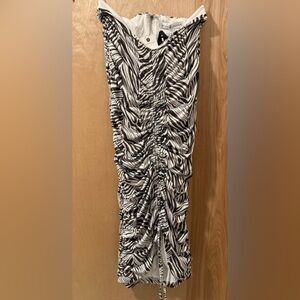 Urban Outfitters Stylish Zebra Print Ruched Column Dress